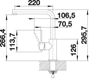 BLANCO LANORA rustfrit stål BLANCO LANORA rustfrit stål
